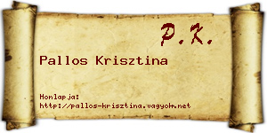 Pallos Krisztina névjegykártya